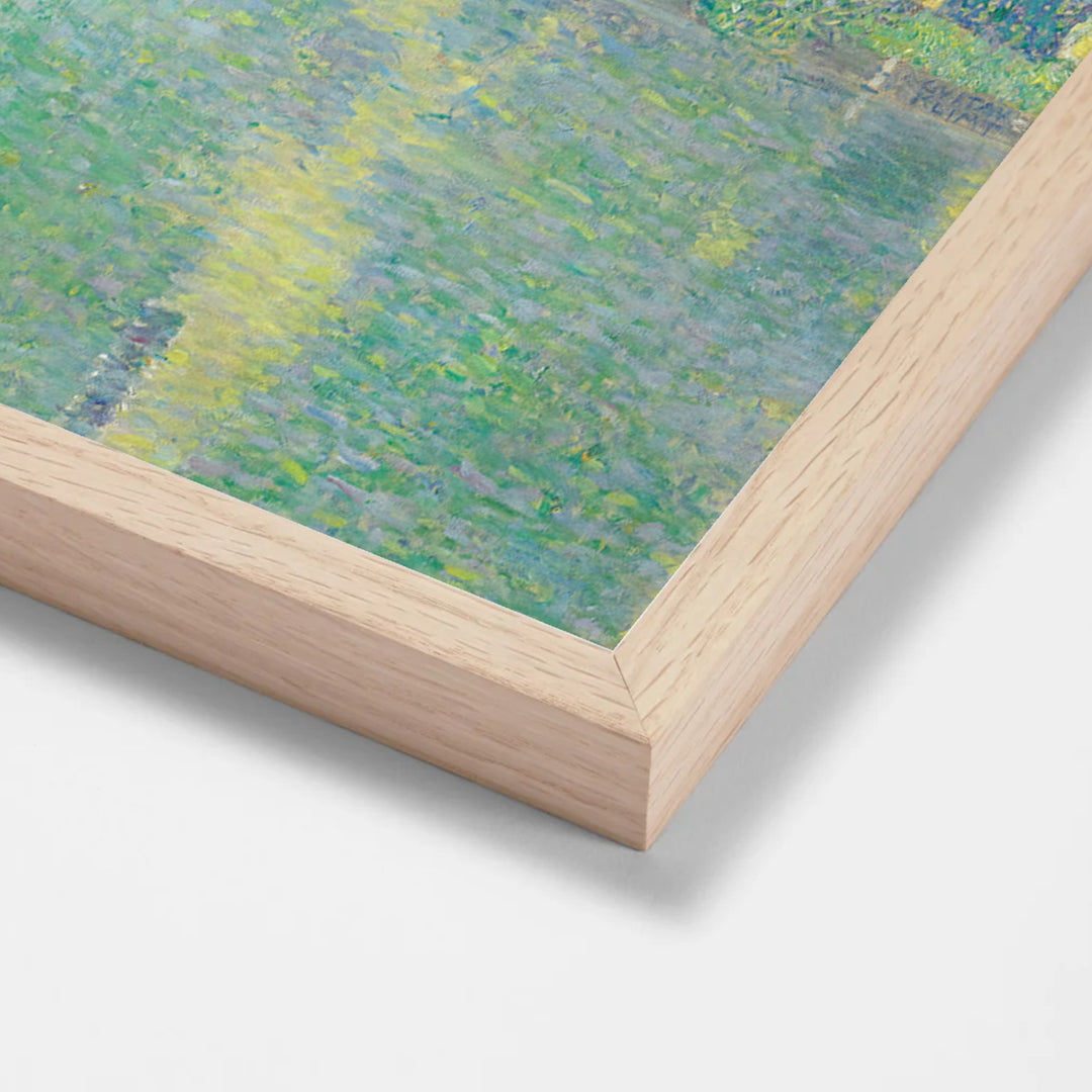 Schloss Kammer am Attersee III by Gustav Klimt oak stock paper frame corner detail