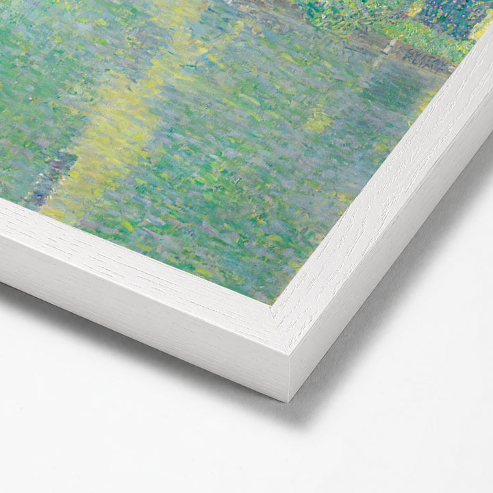Schloss Kammer am Attersee III by Gustav Klimt white stock paper frame corner detail