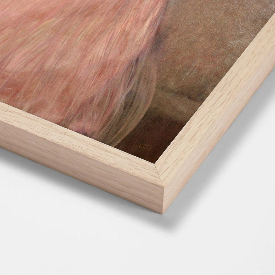 Sonja Knips by Gustav Klimt oak stock paper frame corner detail