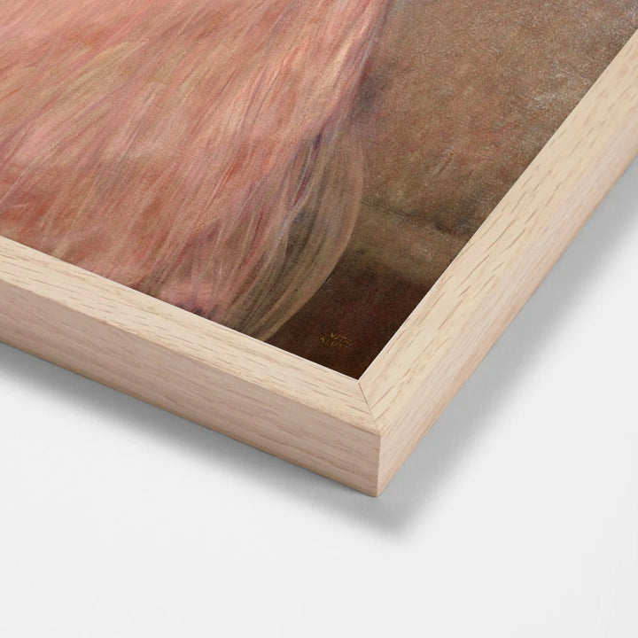 Sonja Knips by Gustav Klimt oak stock paper frame corner detail