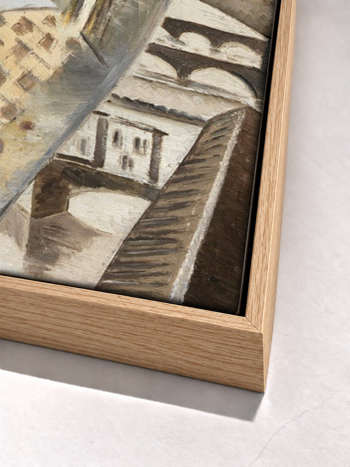 Souvenir of Florence by Paul Nash oak floater frame corner detail