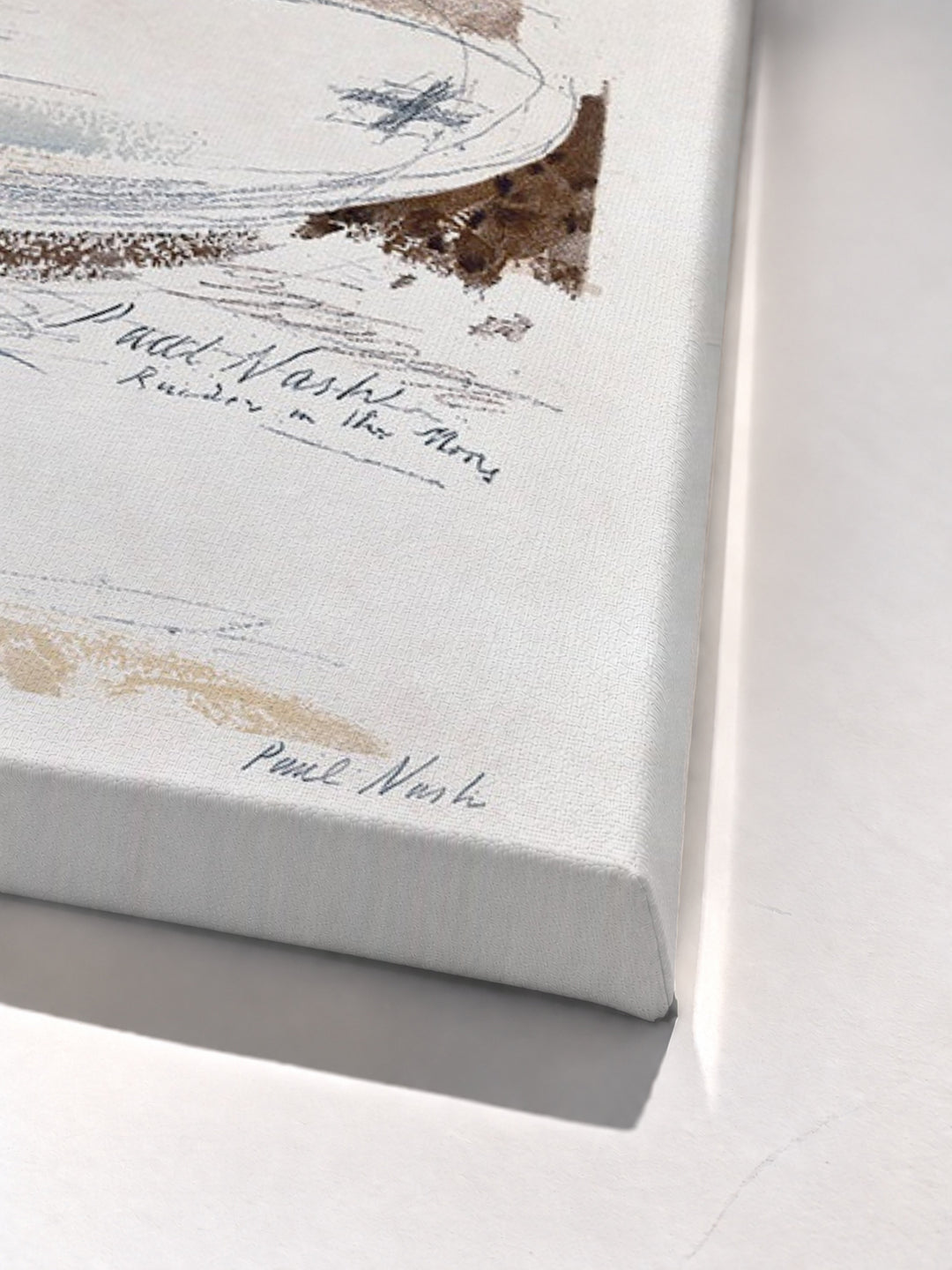 The Raider on the Moors by Paul Nash stretched canvas corner detail