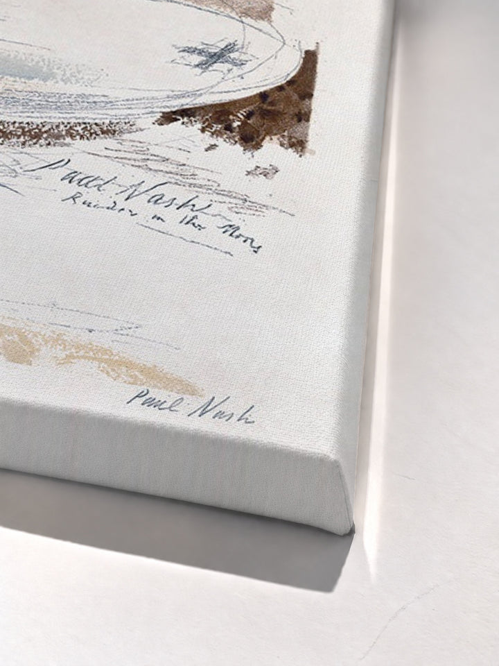 The Raider on the Moors by Paul Nash stretched canvas corner detail