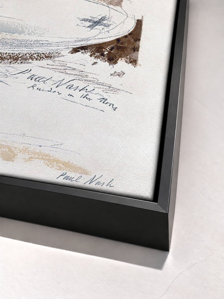The Raider on the Moors by Paul Nash black floater frame corner detail