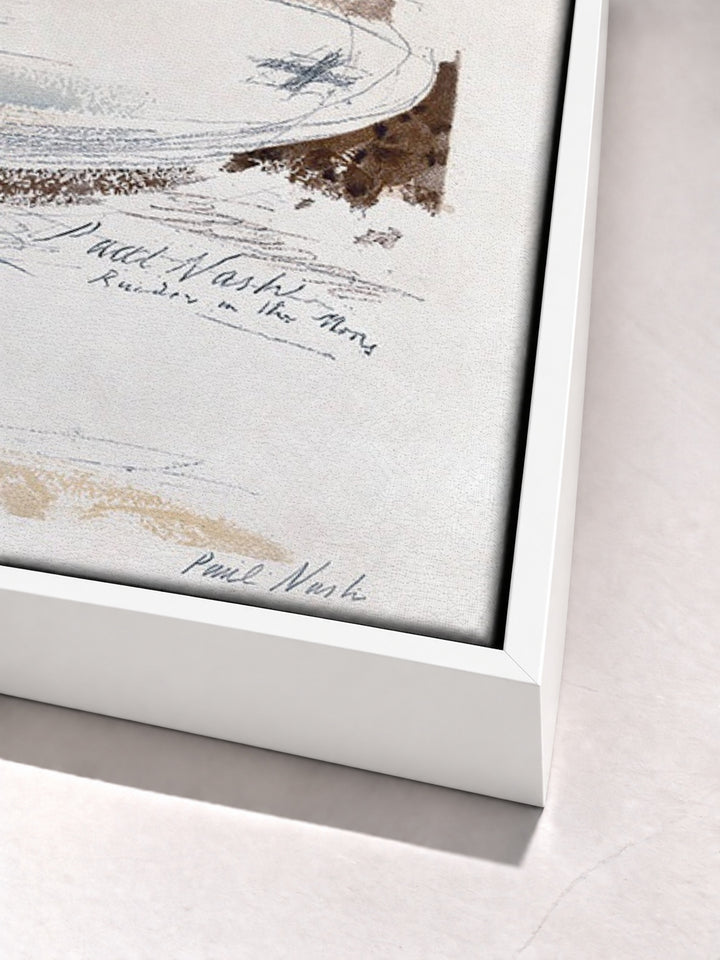 The Raider on the Moors by Paul Nash white floater frame corner detail