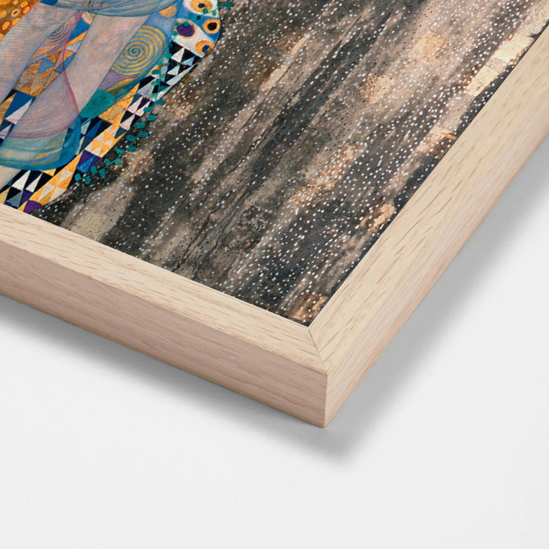 The Three Ages of Woman by Gustav Klimt oak stock paper frame corner detail