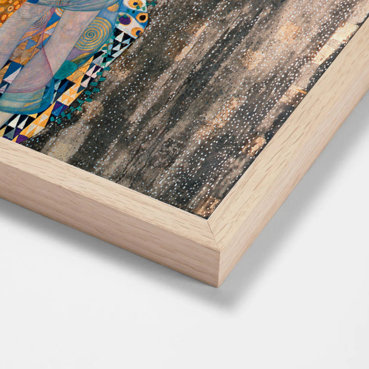 The Three Ages of Woman by Gustav Klimt oak stock paper frame corner detail
