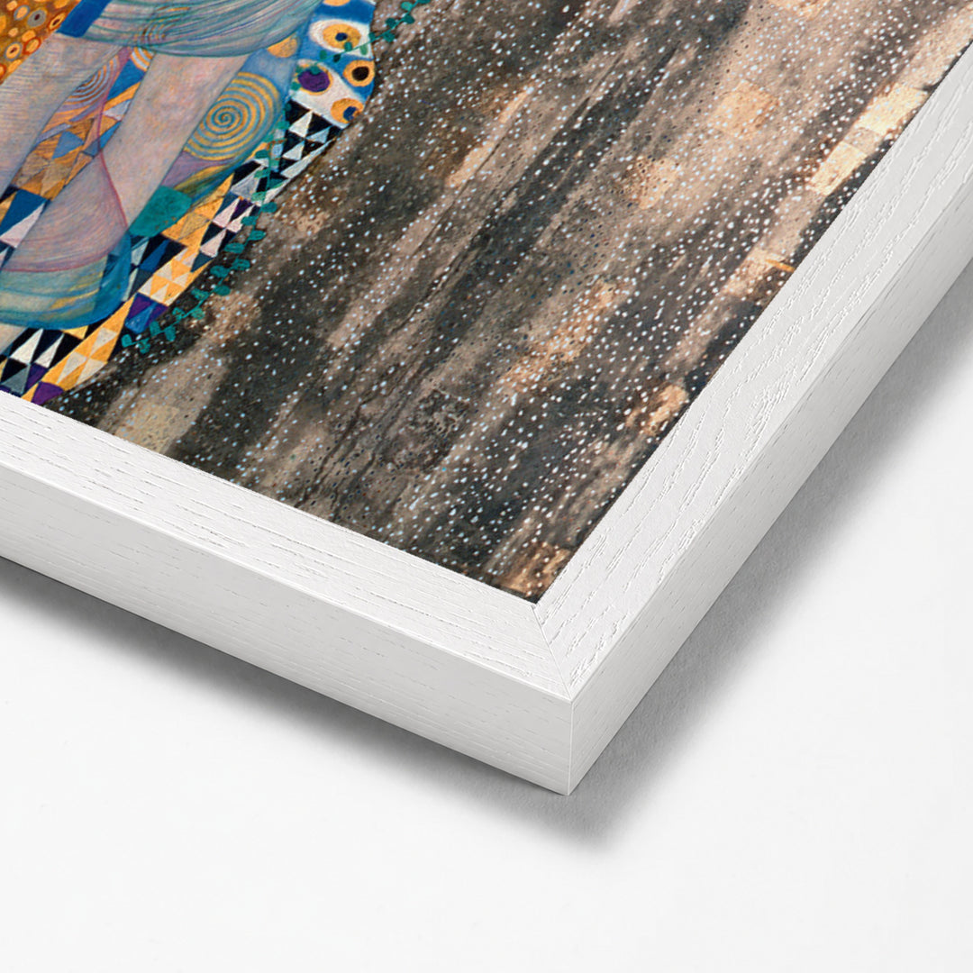 The Three Ages of Woman by Gustav Klimt white stock paper frame corner detail