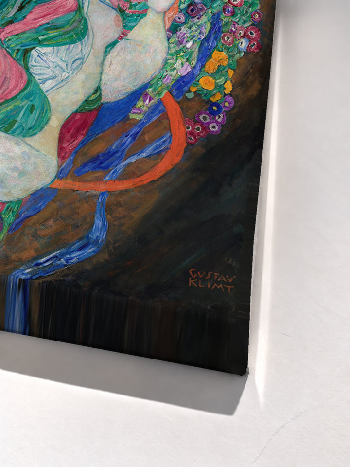 The Virgin by Gustav Klimt stretched canvas corner detail