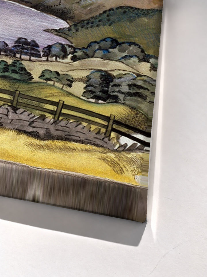 Thirlmere by Paul Nash stretched canvas corner detail