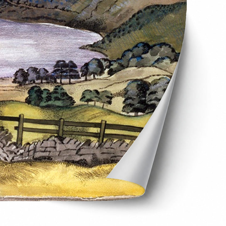 Thirlmere by Paul Nash unframed paper print corner detail