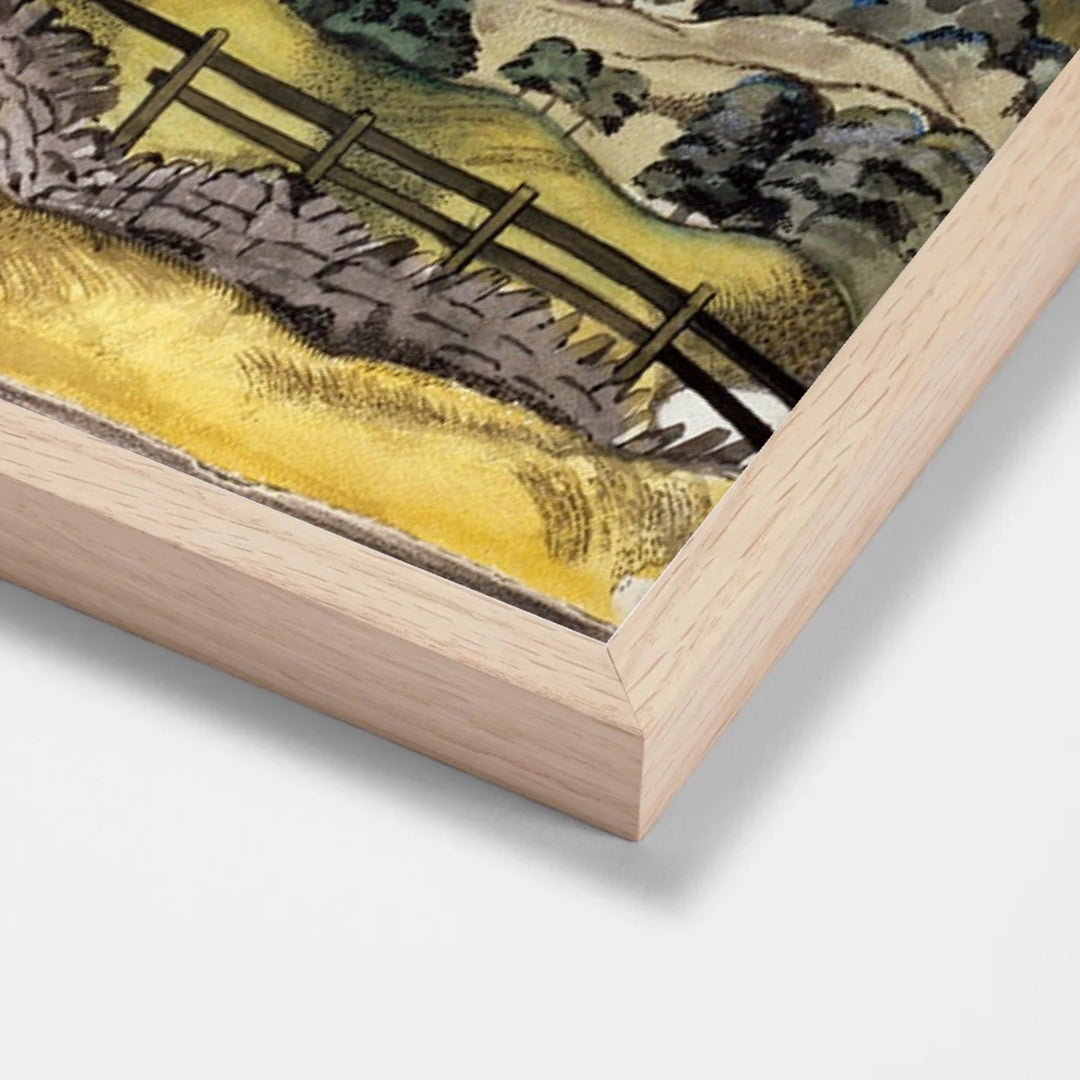 Thirlmere by Paul Nash oak stock paper frame corner detail