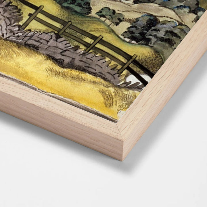 Thirlmere by Paul Nash oak stock paper frame corner detail