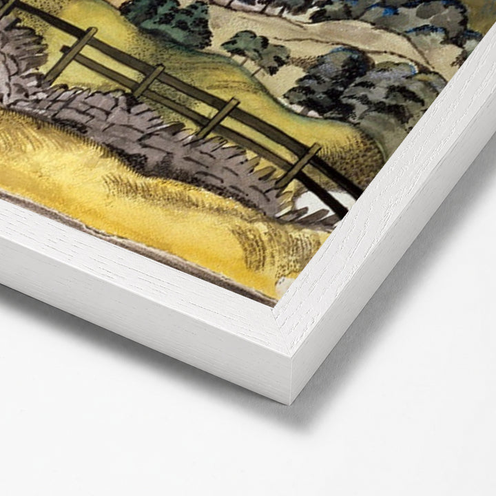 Thirlmere by Paul Nash white stock paper frame corner detail