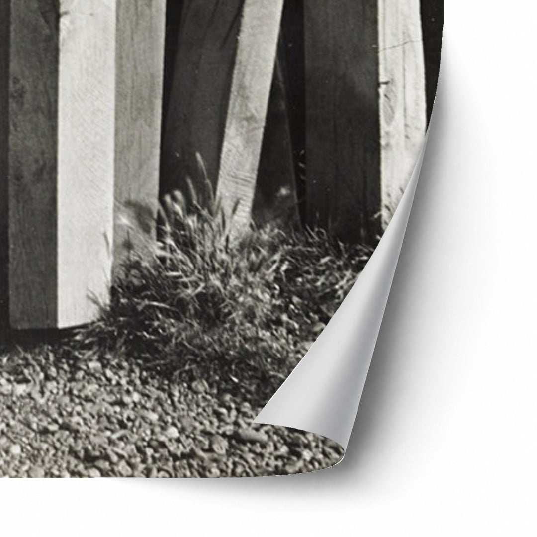 Totems, Old Shipyard, Rye (1932) by Paul Nash unframed paper print corner detail
