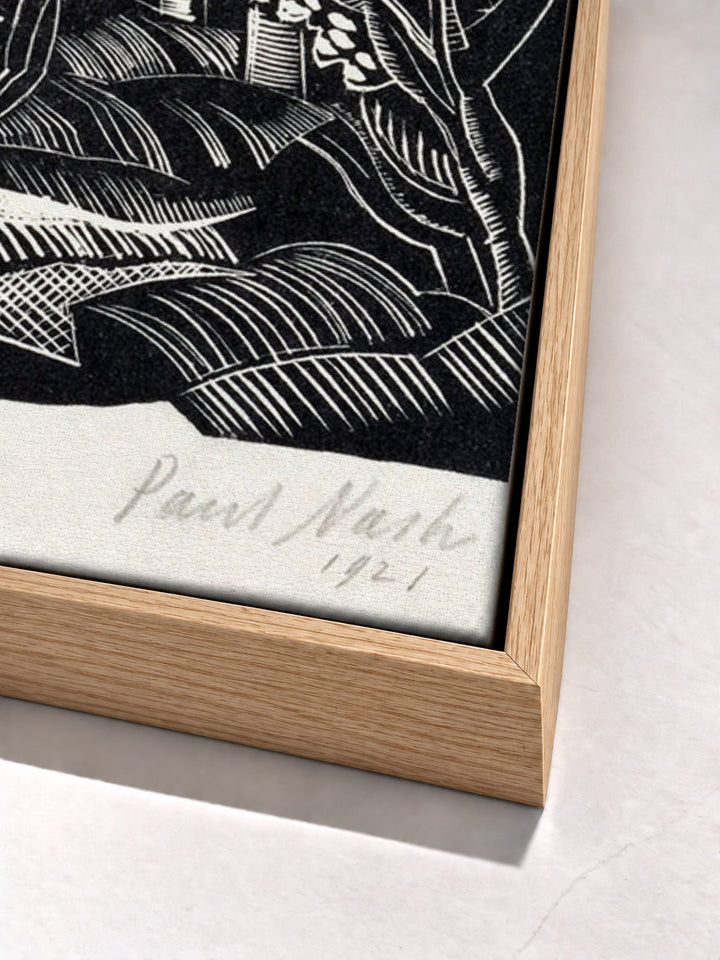 Winter, Hampden (1921) by Paul Nash oak floater frame corner detail