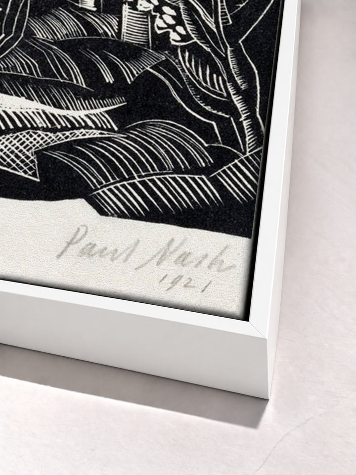 Winter, Hampden (1921) by Paul Nash white floater frame corner detail
