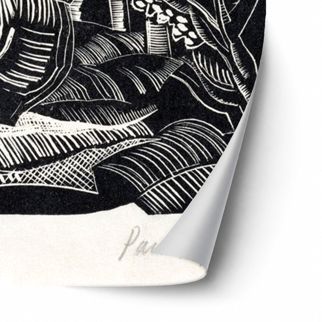 Winter, Hampden (1921) by Paul Nash unframed paper print corner detail