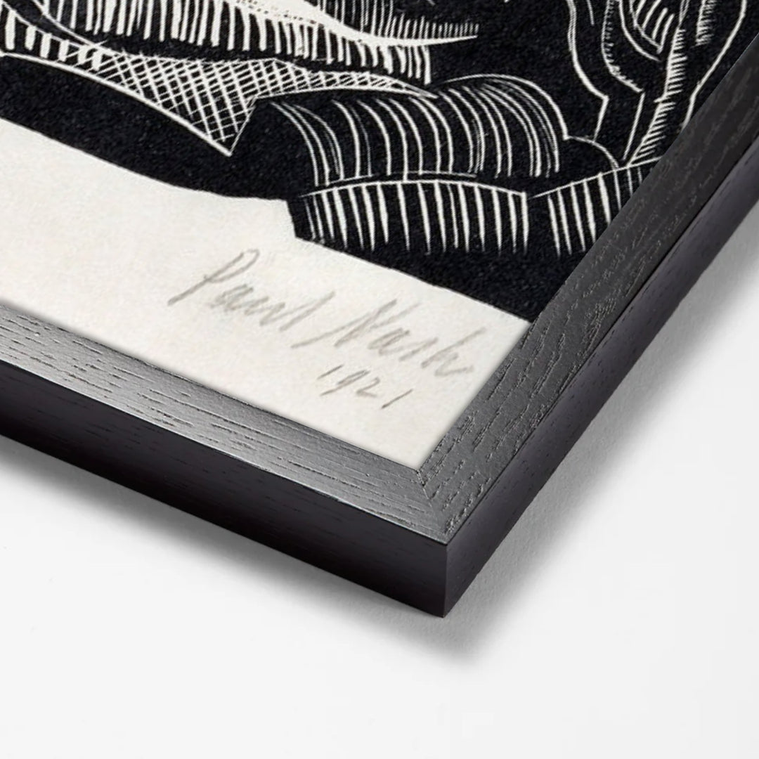 Winter, Hampden (1921) by Paul Nash black stock paper frame corner detail