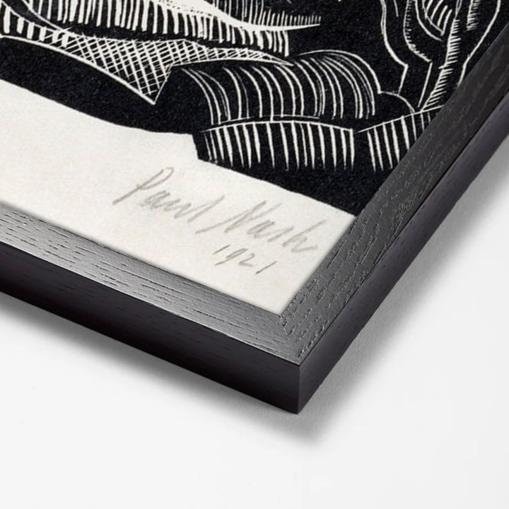 Winter, Hampden (1921) by Paul Nash black stock paper frame corner detail