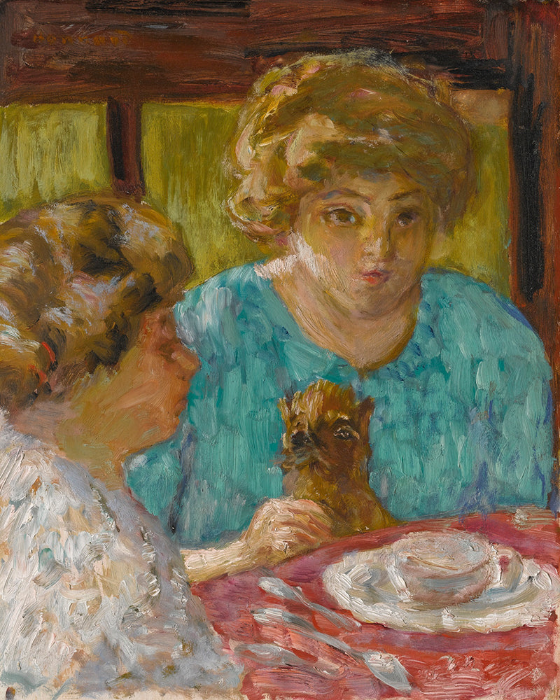 Deux Dames Avec Chat À Table by Pierre Bonnard customizable wall art print from 905Print