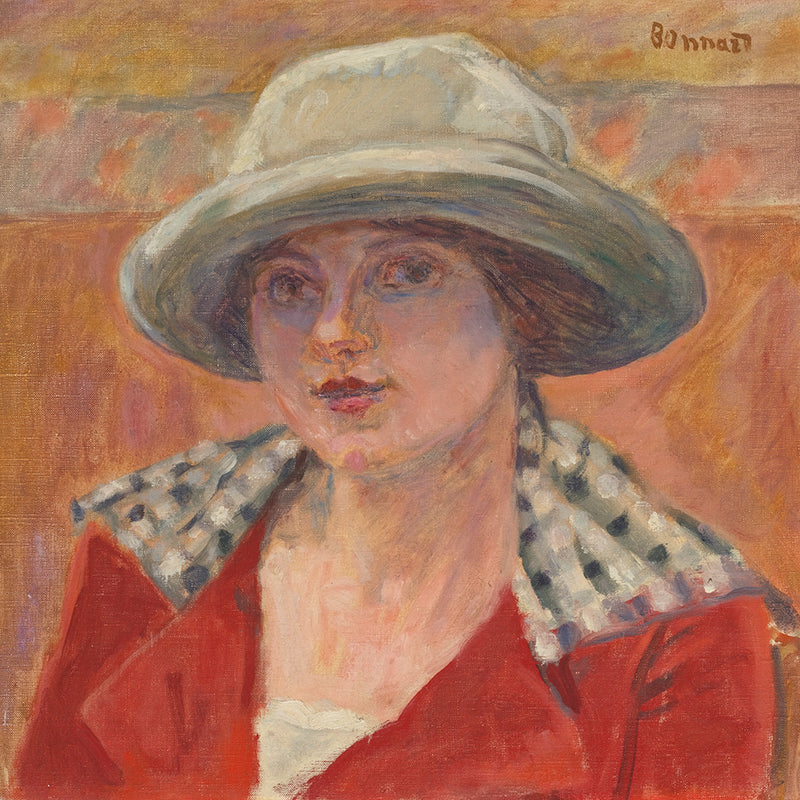 Jeune Femme Au Chapeau Blanc by Pierre Bonnard customizable wall art print from 905Print