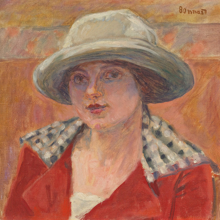 Jeune Femme Au Chapeau Blanc by Pierre Bonnard customizable wall art print from 905Print