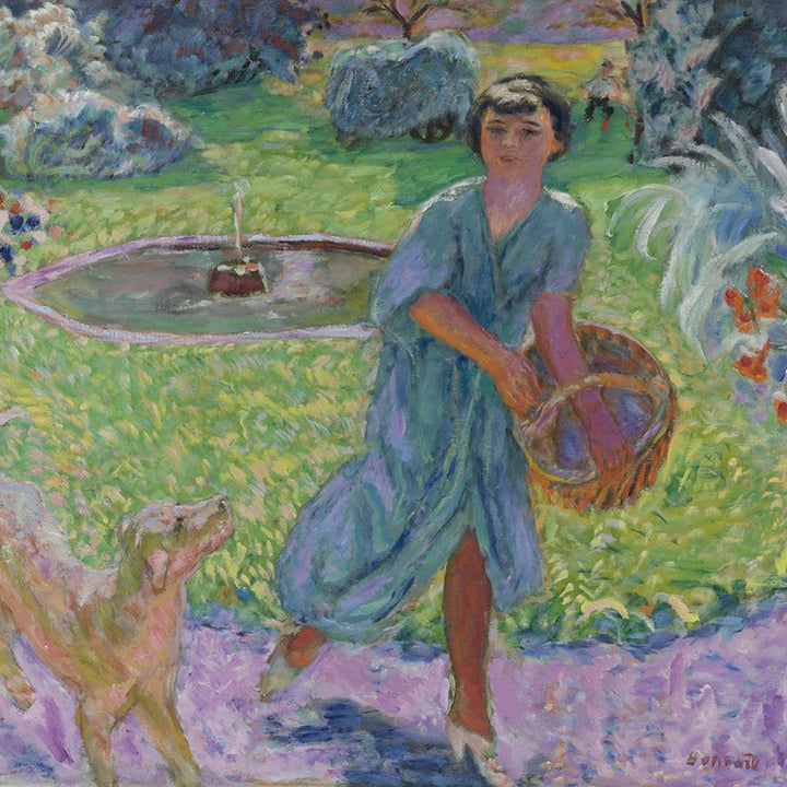 Jeune Fille Jouant Avec Un Chien by Pierre Bonnard customizable wall art print from 905Print