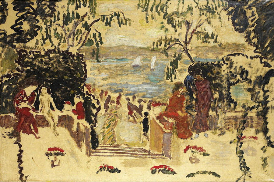 La Terrasse Au Bord De La Mer by Pierre Bonnard customizable wall art print from 905Print