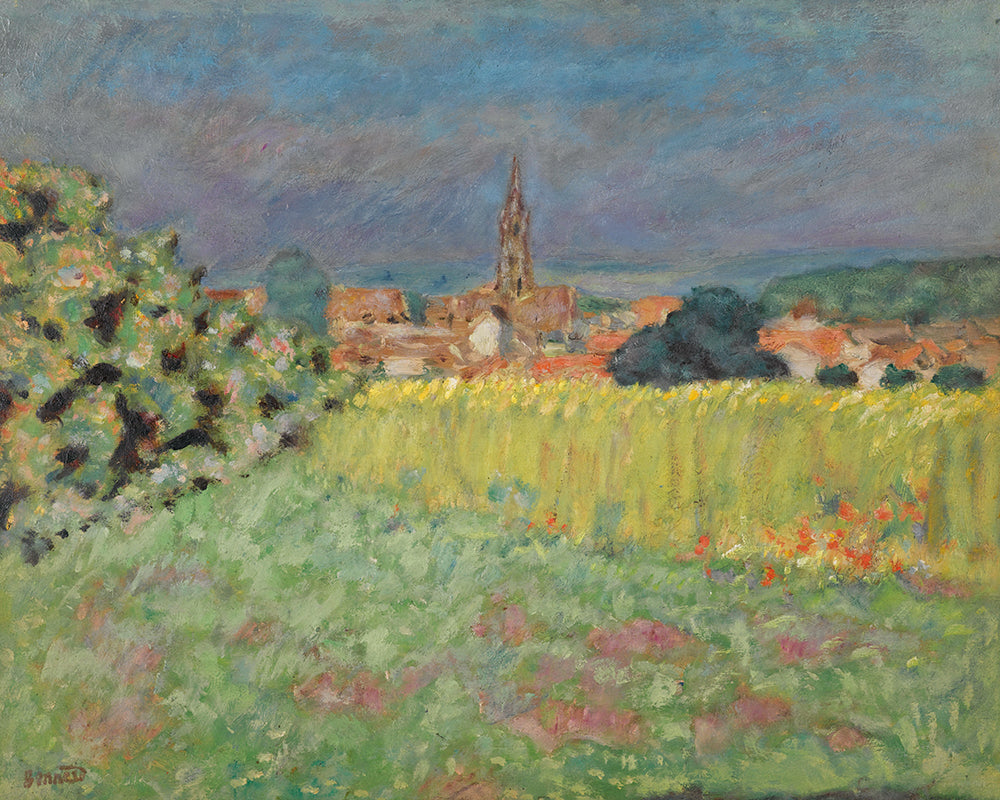 Le Champ De Blé Devant L'Église by Pierre Bonnard customizable wall art print from 905Print