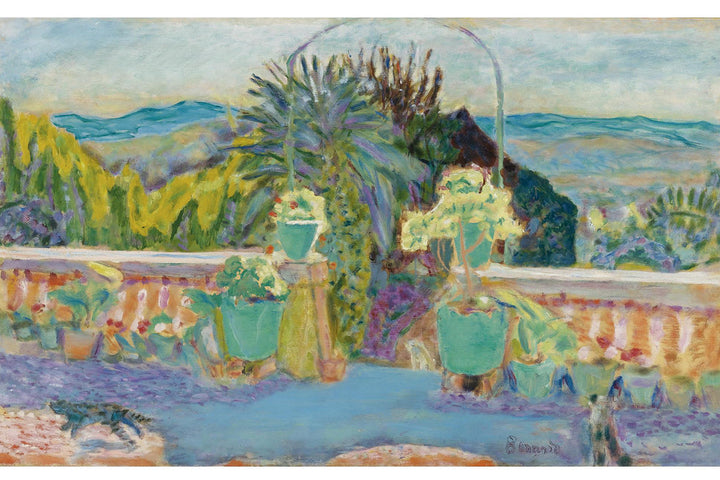 Les Pots Verts Sur La Terrasse. by Pierre Bonnard customizable wall art print from 905Print