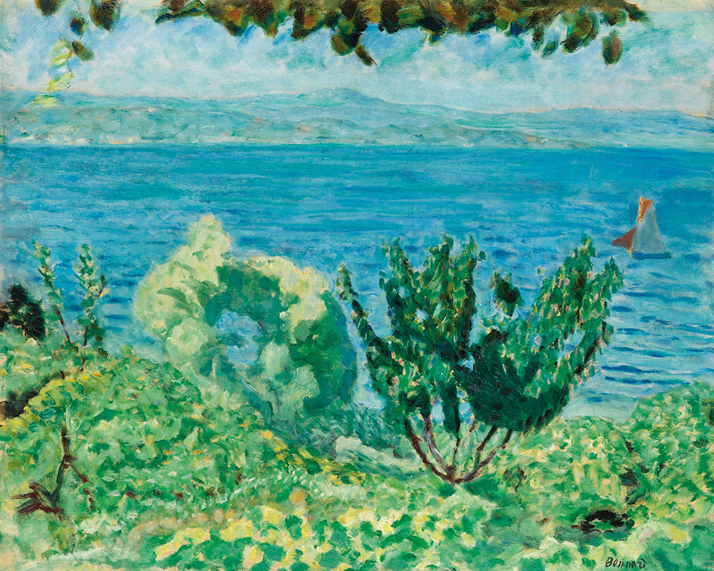 Marine Saint Tropez Ou Les Arbres Et La Mer by Pierre Bonnard customizable wall art print from 905Print