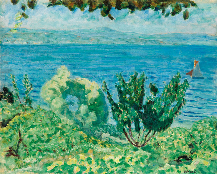 Marine Saint Tropez Ou Les Arbres Et La Mer by Pierre Bonnard customizable wall art print from 905Print