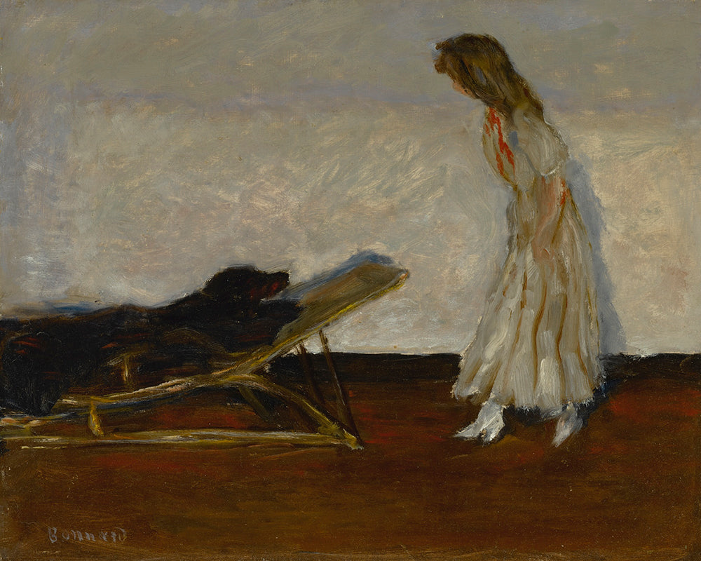 Marthe Et Le Chien Black by Pierre Bonnard customizable wall art print from 905Print