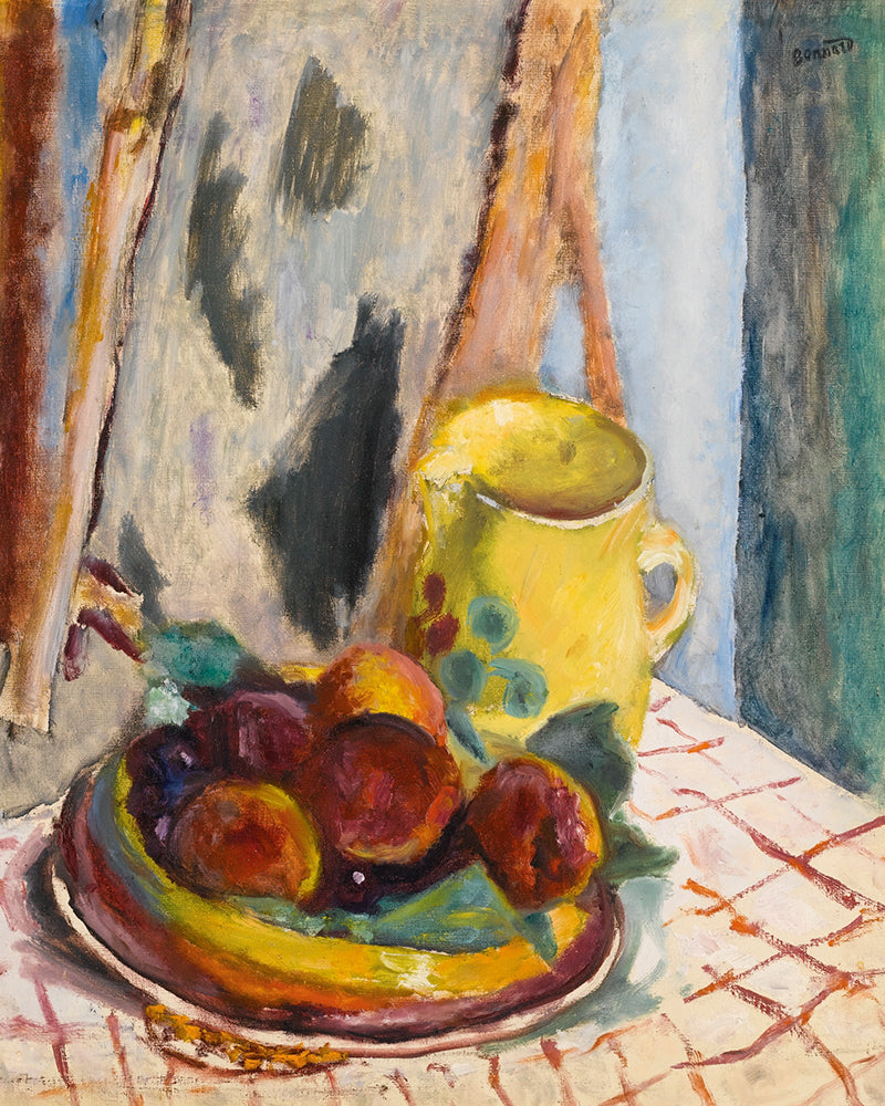 Nature Morte Aux Pêches Et Au Pot Jaune by Pierre Bonnard customizable wall art print from 905Print