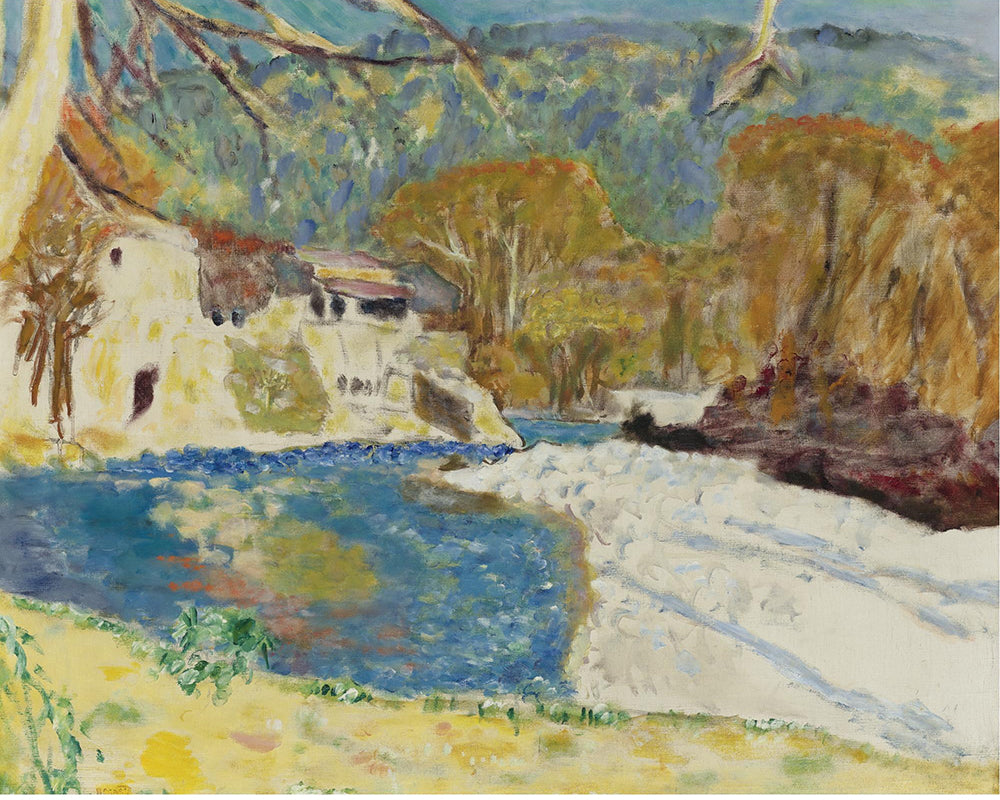 Paysage Blanc À La Rivière by Pierre Bonnard customizable wall art print from 905Print