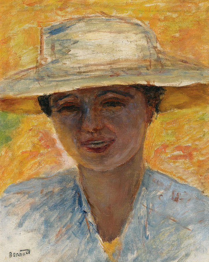 Portrait De Femme Au Grand Chapeau by Pierre Bonnard customizable wall art print from 905Print