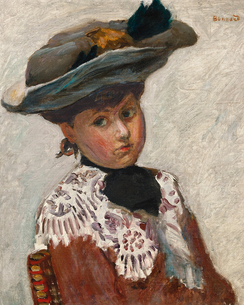 Portrait De Jeune Femme Ou Le Chapeau by Pierre Bonnard customizable wall art print from 905Print