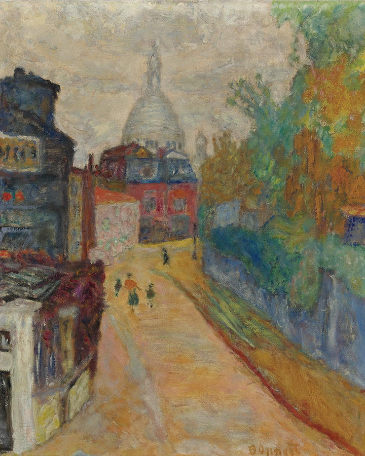 Rue À Montmartre, Le Sacré Coeur by Pierre Bonnard customizable wall art print from 905Print