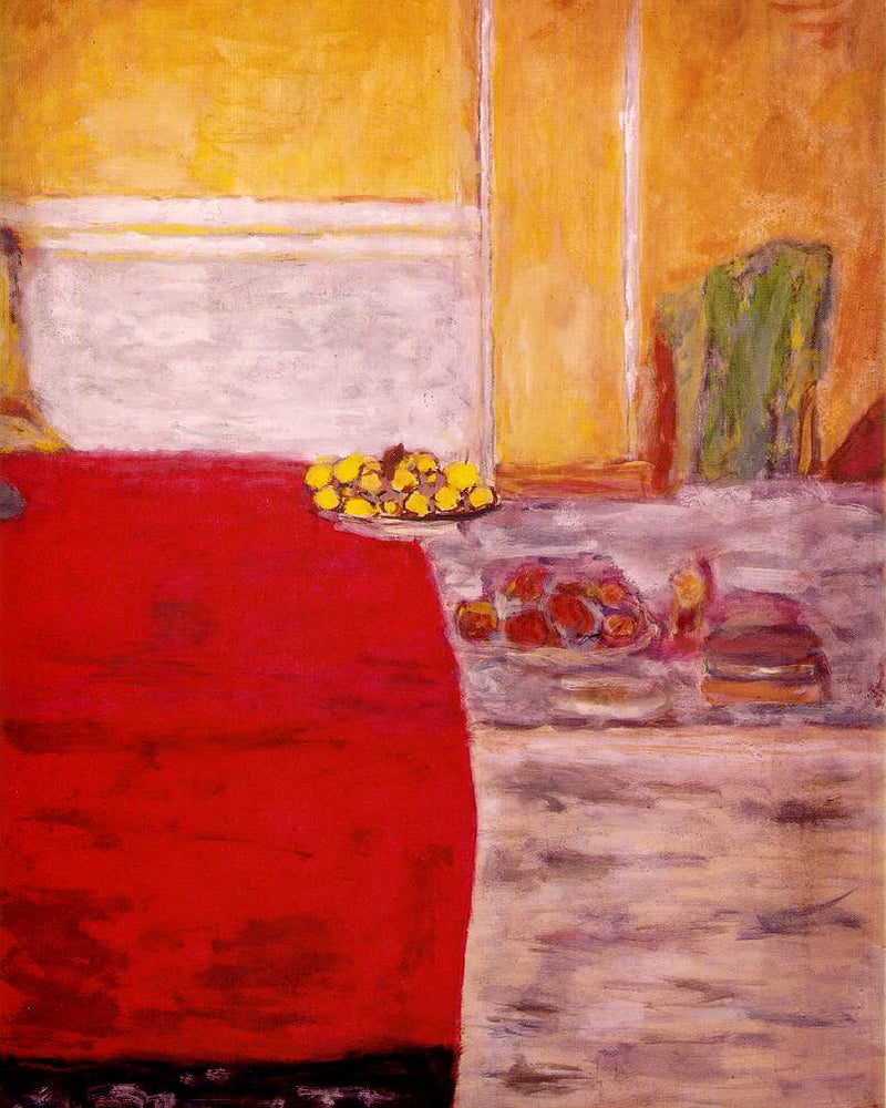 Fruit On The Red Carpet by Pierre Bonnard customizable wall art print from 905Print