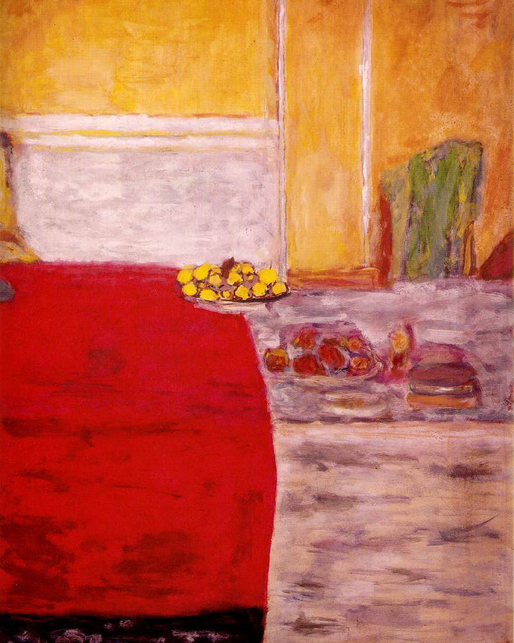 Fruit On The Red Carpet by Pierre Bonnard customizable wall art print from 905Print