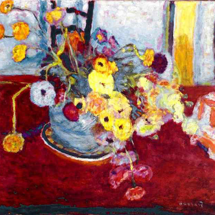 Flowers On A Red Carpet by Pierre Bonnard customizable wall art print from 905Print