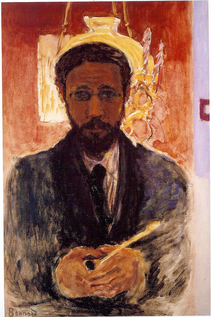 Self Portrait With Lamp by Pierre Bonnard customizable wall art print from 905Print