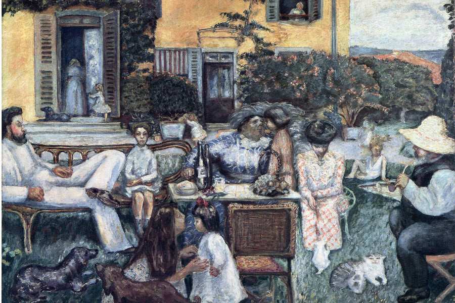 The Bourgeois Afternoon Or The Terrasse Family by Pierre Bonnard customizable wall art print from 905Print