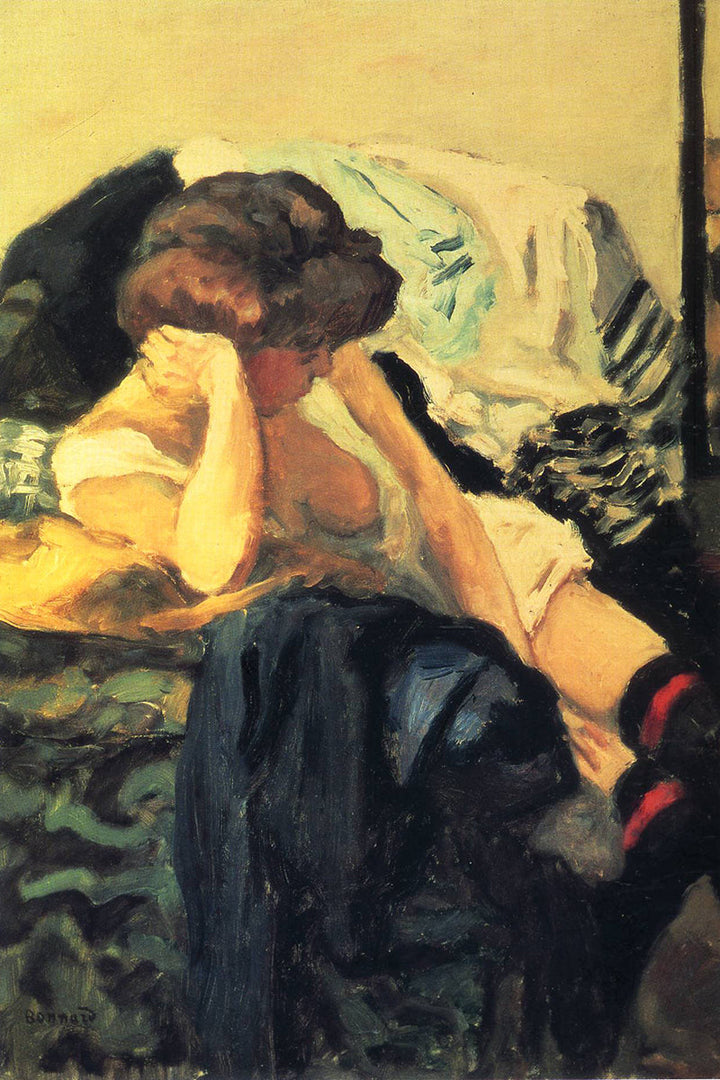 The Red Garter by Pierre Bonnard customizable wall art print from 905Print
